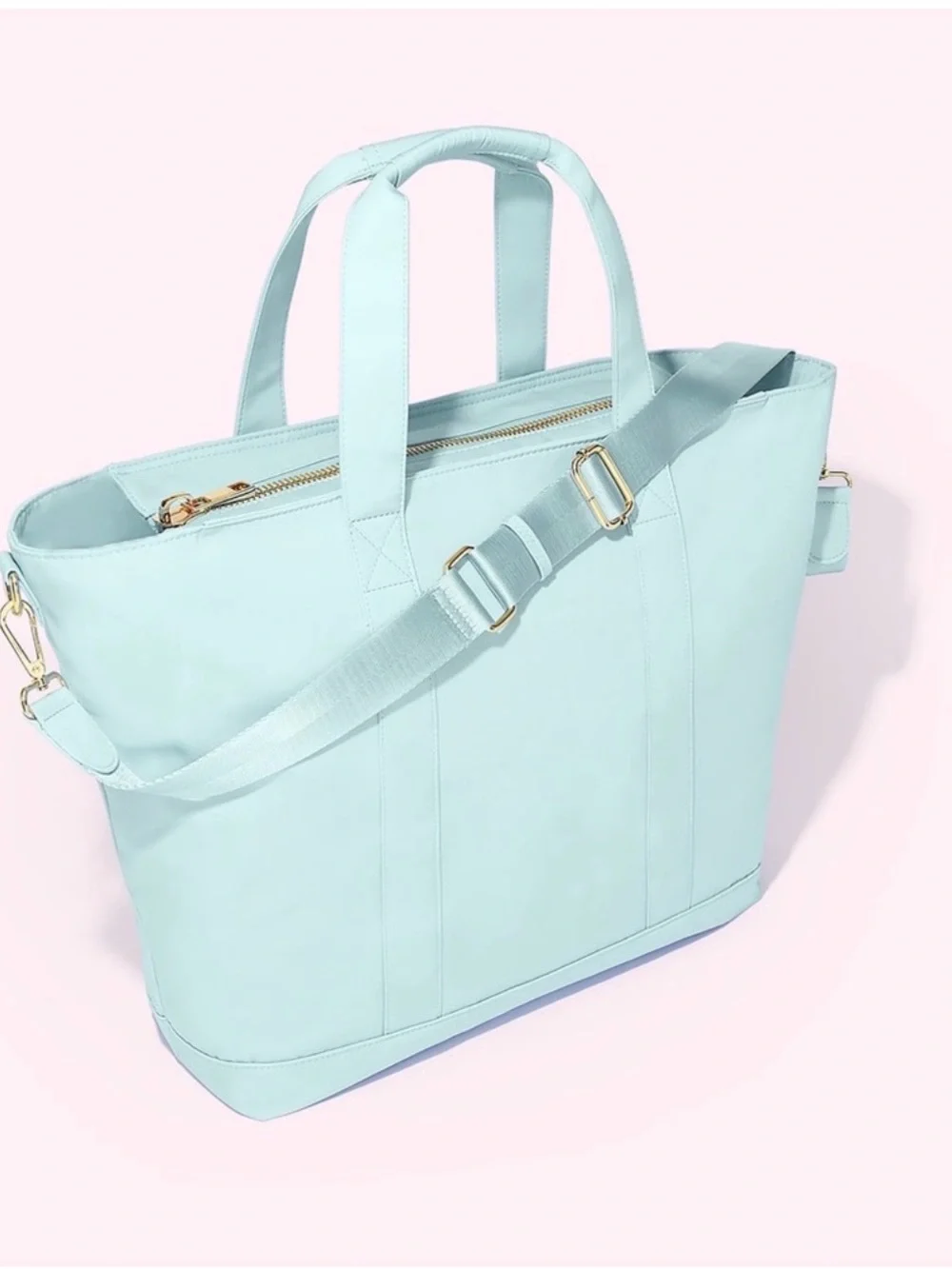 NWT Stoney Clover Lane Sky Blue Classic Nylon Tote Bag